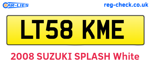 LT58KME are the vehicle registration plates.