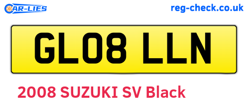 GL08LLN are the vehicle registration plates.