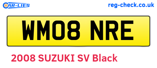 WM08NRE are the vehicle registration plates.