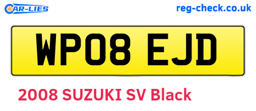 WP08EJD are the vehicle registration plates.