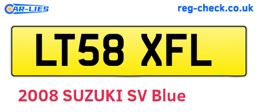 LT58XFL are the vehicle registration plates.