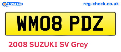 WM08PDZ are the vehicle registration plates.