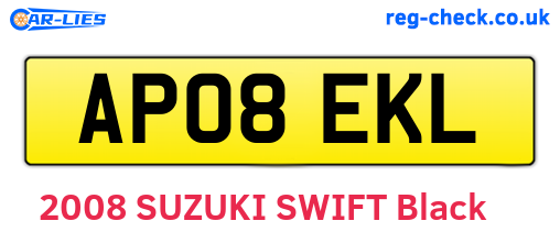 AP08EKL are the vehicle registration plates.