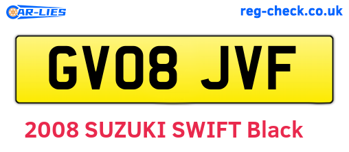 GV08JVF are the vehicle registration plates.