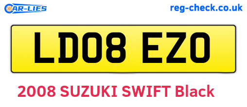 LD08EZO are the vehicle registration plates.