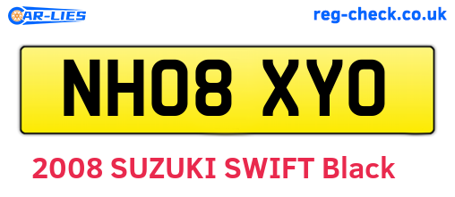 NH08XYO are the vehicle registration plates.