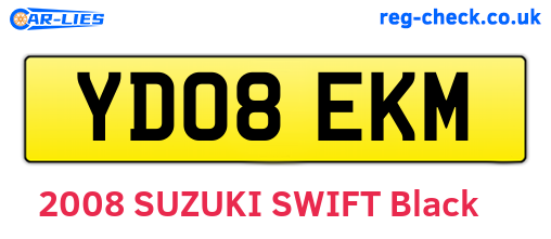 YD08EKM are the vehicle registration plates.