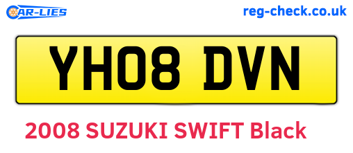 YH08DVN are the vehicle registration plates.