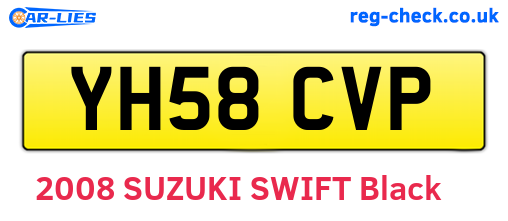 YH58CVP are the vehicle registration plates.