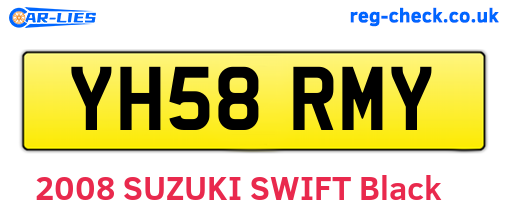 YH58RMY are the vehicle registration plates.