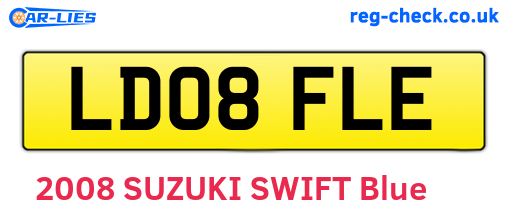 LD08FLE are the vehicle registration plates.