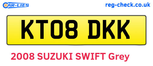 KT08DKK are the vehicle registration plates.