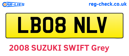LB08NLV are the vehicle registration plates.