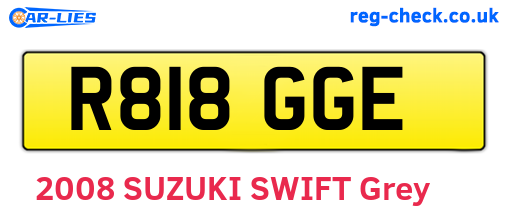 R818GGE are the vehicle registration plates.