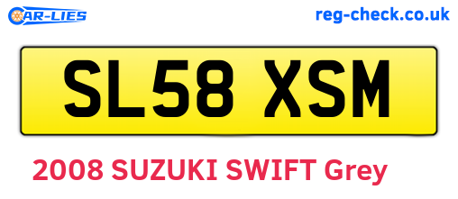 SL58XSM are the vehicle registration plates.