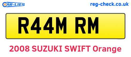 R44MRM are the vehicle registration plates.