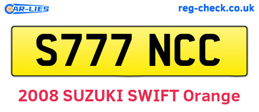 S777NCC are the vehicle registration plates.