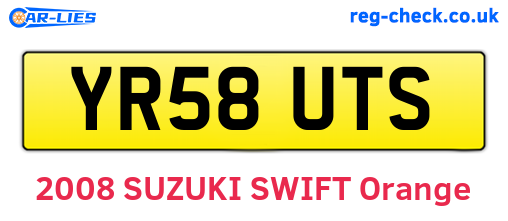 YR58UTS are the vehicle registration plates.
