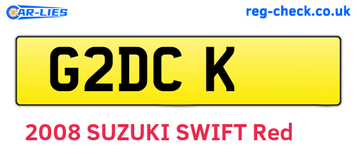 G2DCK are the vehicle registration plates.