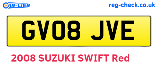 GV08JVE are the vehicle registration plates.