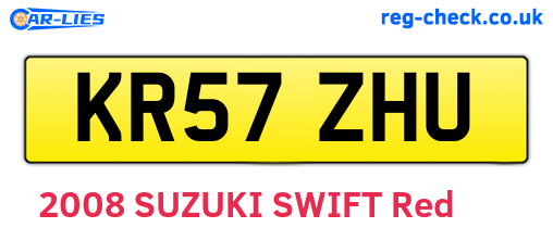 KR57ZHU are the vehicle registration plates.