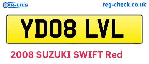 YD08LVL are the vehicle registration plates.