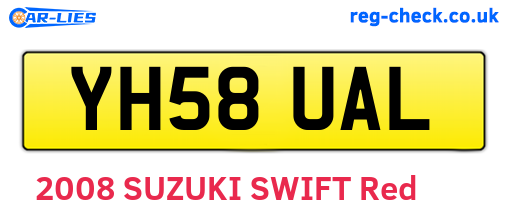 YH58UAL are the vehicle registration plates.