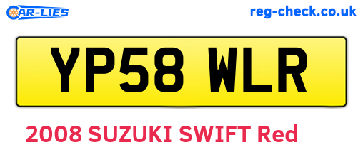 YP58WLR are the vehicle registration plates.