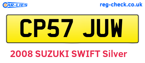 CP57JUW are the vehicle registration plates.