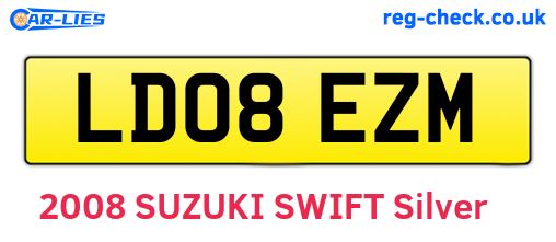 LD08EZM are the vehicle registration plates.