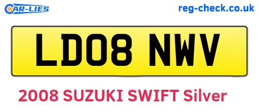 LD08NWV are the vehicle registration plates.