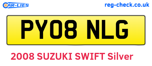 PY08NLG are the vehicle registration plates.
