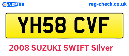 YH58CVF are the vehicle registration plates.