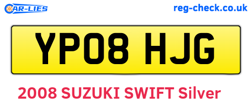 YP08HJG are the vehicle registration plates.