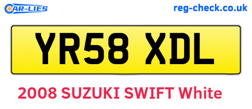 YR58XDL are the vehicle registration plates.