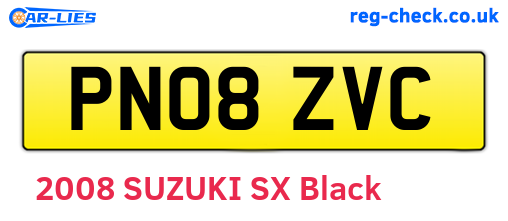 PN08ZVC are the vehicle registration plates.