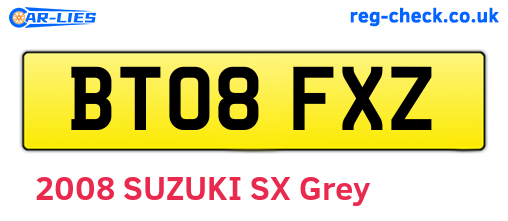 BT08FXZ are the vehicle registration plates.