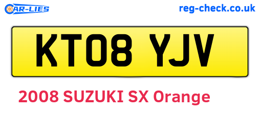 KT08YJV are the vehicle registration plates.