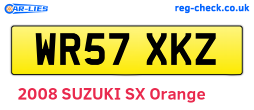 WR57XKZ are the vehicle registration plates.