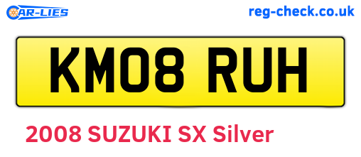 KM08RUH are the vehicle registration plates.