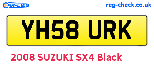 YH58URK are the vehicle registration plates.