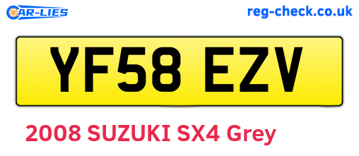 YF58EZV are the vehicle registration plates.
