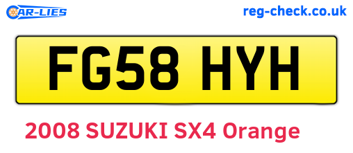 FG58HYH are the vehicle registration plates.
