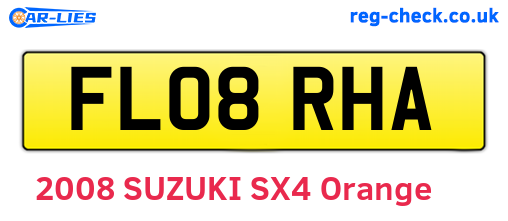 FL08RHA are the vehicle registration plates.