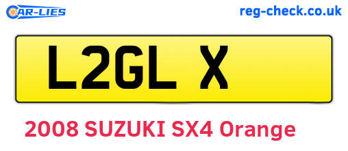 L2GLX are the vehicle registration plates.