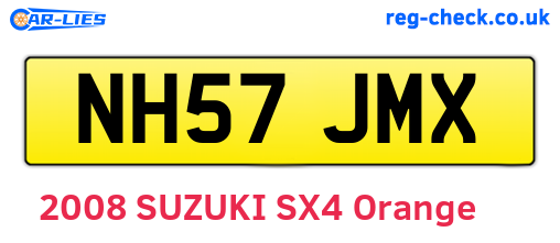 NH57JMX are the vehicle registration plates.