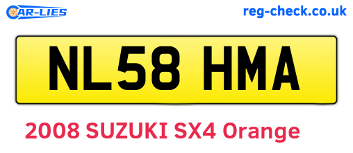NL58HMA are the vehicle registration plates.