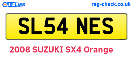 SL54NES are the vehicle registration plates.
