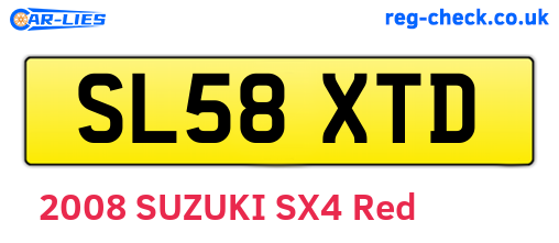 SL58XTD are the vehicle registration plates.