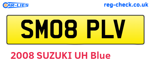 SM08PLV are the vehicle registration plates.